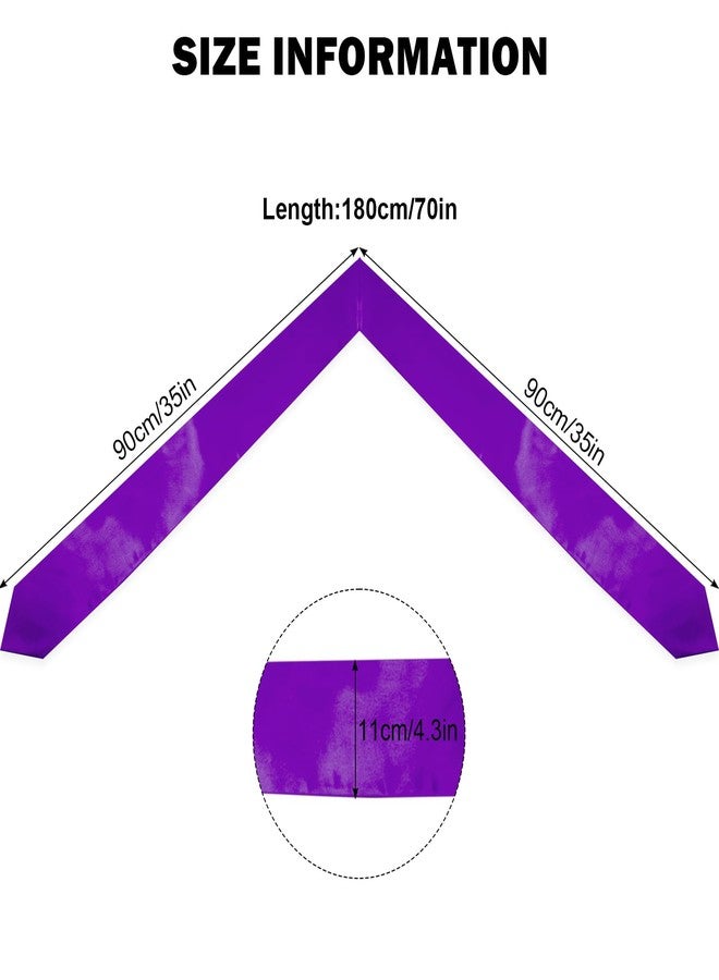 Gvhntk 6 Pieces 70 Inch Unisex Graduation Stole Plain Graduation Sash Stoles Honor Satin Stole for Adult Students Men Women - Image 2